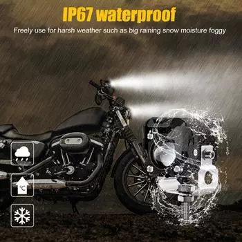 Светодиодные противотуманные фары для мотоцикла, 60 Вт, белые и янтарные светодиодные лампы для проектора, прожектор S1 чёрный