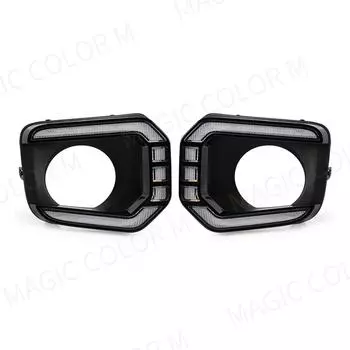 Светодиодные противотуманные фары для Toyota Tacoma 2016 2017 2018 2019 2020 2021 2022 DRL дневные ходовые огни передний бампер вождение белый желтый