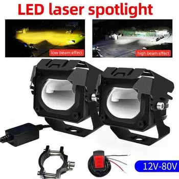 Светодиодные рабочие фары для мотоциклов, белые, желтые, дальнего/ближнего света, фары дальнего света, противотуманные фары для внедорожников, грузовиков, UTV G8O3