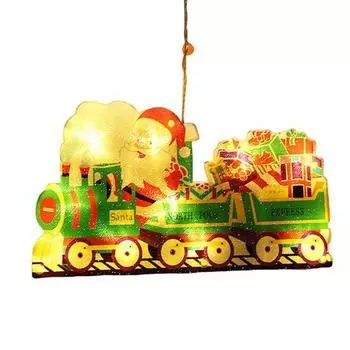 Светодиодные рождественские гирлянды-присоски Санта-Клаус олень звезда подвесной светильник сезонный I