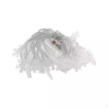 Светодиодные рождественские гирлянды в виде снежинок для тематической вечеринки в помещении и на открытом воздухе Style A