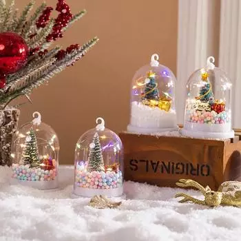 Светодиодные рождественские прозрачные шары украшения для дома елочные украшения подвесной декор комнаты освещение новогодние подарки