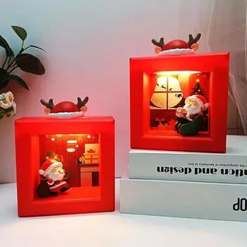 Светодиодные рождественские светящиеся коробки для подарков на свадьбу, коробки для подарков, украшения, рождественская елка, товары для вечеринок на тему дома, светящиеся лампы