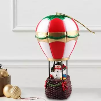 Светодиодные рождественские украшения из смолы Санта-Клаус, снеговик в воздушных шарах, светящиеся праздничные настольные украшения для праздничного домашнего декора Santa Claus