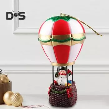 Светодиодные рождественские украшения из смолы Санта-Клаус, снеговик в воздушных шарах, светящиеся праздничные настольные украшения для праздничного домашнего декора Santa Claus
