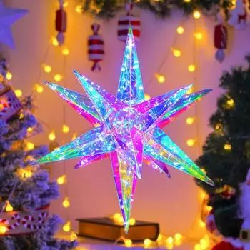 Светодиодные рождественские украшения, красочные светящиеся украшения для елки, USB-плагин, рождественские украшения для внутреннего и наружного освещения, праздничная атмосфера D