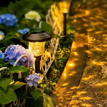 Светодиодные солнечные фонари, водонепроницаемые газонные лампы для сада, двора, виллы, уличного ландшафтного украшения, работающие на солнечной энергии 1pc