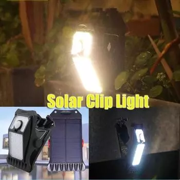 Светодиодные солнечные садовые светильники, уличные солнечные светильники с клипсами, водонепроницаемые, с датчиком движения, для кемпинга, с уличным ландшафтным украшением на стену 1 pc