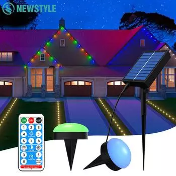 Светодиодные солнечные светильники для установки в грунт, уличные солнечные светильники для ландшафтного дизайна, многоцветные водонепроницаемые дисковые светильники для садовых дорожек, настенных ступеней, декора террасы