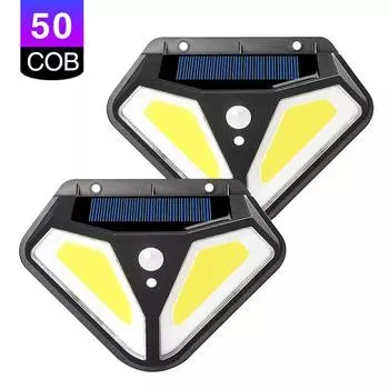 Светодиодные солнечные светильники, уличные садовые светильники, водонепроницаемые настенные светильники с датчиком движения на солнечной батарее, уличный настенный светильник с 3 режимами