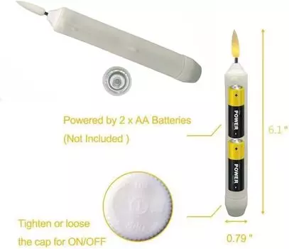 Светодиодные свечи-конусы на батарейках, мерцающие, беспламенные, поддельные свечи для Рождества, домашней церковной вечеринки, свадьбы 3ps теплый белый