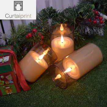 Светодиодные свечи мерцающие беспламенные, дистанционное управление, украшение дома, комнатная свеча-лампа, водонепроницаемая свеча, свеча для домашнего декора