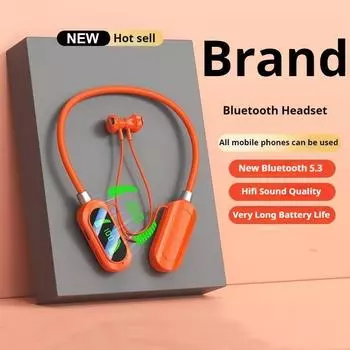 Светодиодные сверхмощные наушники Bluetooth 5.3, наушники HiFi Sound, магнитные беспроводные наушники, спортивные водонепроницаемые гарнитуры с креплением на шею