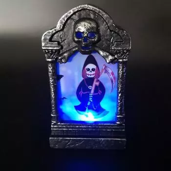 Светодиодные светильники для надгробий на Хэллоуин, светящиеся принадлежности для вечеринки на Хэллоуин, декор для дома с привидениями, кладбища, интерьера и улицы 22x17x13cm