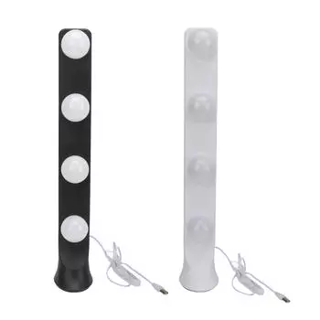 Светодиодные светильники для туалетного столика, 4 светодиодные лампы, портативный светильник для макияжа, 3 цветовой температуры, заполняющий свет в реальном времени, Br White