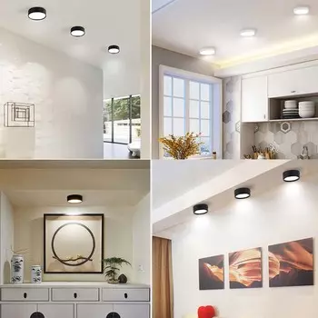 Светодиодные светильники Down Lights Круглые точечные светодиодные светильники 25 Вт 15 Вт 10 Вт 5 Вт Светодиодные точечные светильники Накладные светильники для дома, кухни, внутреннего потолочного освещения 110/220 В 3 colors