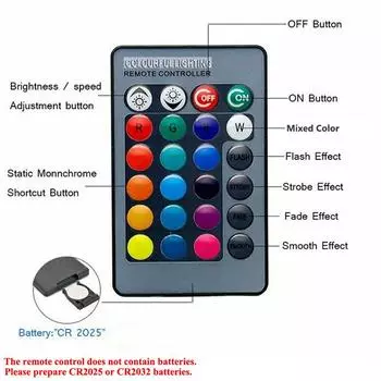 Светодиодные светильники RGB с регулируемой яркостью, регулируемый угол наклона, встраиваемые светильники, 16 цветов, меняющие цвет, потолочные светильники с дистанционным управлением 1Pc