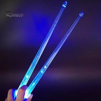 Светодиодные светящиеся барабанные палочки, перезаряжаемые, светящиеся в темноте барабанные палочки с 15 цветами, музыкальные аксессуары для барабанщиков для взрослых и детей Charging разноцветный