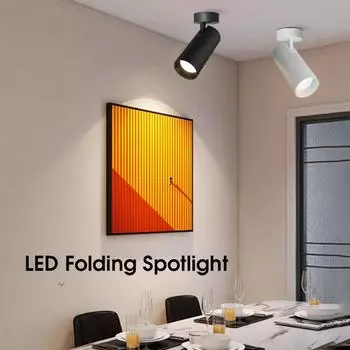 Светодиодные точечные светильники, потолочный светильник, светодиодные точечные светильники, 220 В, складные точечные светильники COB, 15 Вт, 40 Вт, светильник, внутреннее освещение для дома, ванной комнаты Cold white