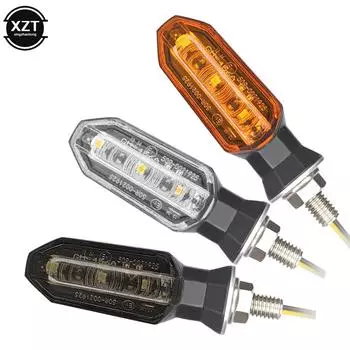 Светодиодные указатели поворота для мини-мотоцикла, янтарные мигающие огни, мигалка, указатель поворота, 12 В, аксессуары для мотоиндикатора