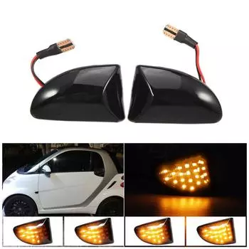 Светодиодные указатели поворота и боковые габаритные огни с дымчатыми линзами для Smart Fortwo W451 2007-2014