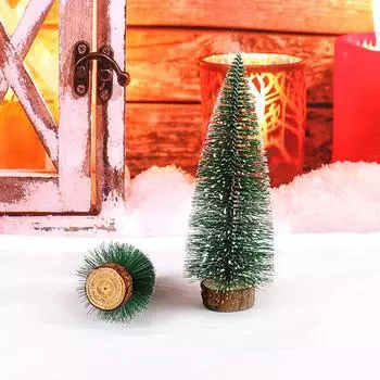 Светодиодные украшения для рождественской елки, настольный миниатюрный светильник, домашний декор, мини-светящиеся украшения для рождественской елки своими руками для офисной вечеринки 15CM Warm light