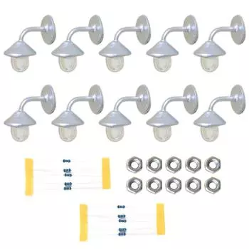 Светодиодные уличные фонари и сопротивление 10, 1 пламя, 10 шт., 1:87