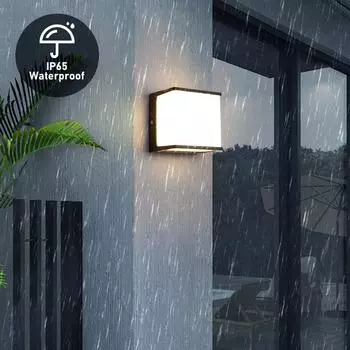 Светодиодные уличные светильники, водонепроницаемые, IP65, без датчика движения, светодиодные уличные настенные светильники, садовое освещение, крыльцо, уличные настенные светильники 8 Вт теплый белый
