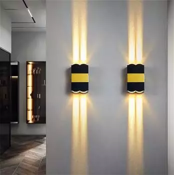 Светодиодные водонепроницаемые настенные светильники для внутреннего и наружного использования, настенные светильники для двора, крыльца, гостиной, коридора, спальни, настенные бра теплый белый