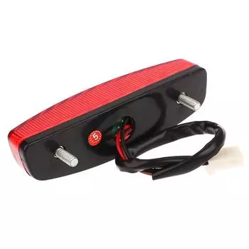 Светодиодный 3-проводной 12 В стоп-сигнал, лицензионный задний фонарь, красный для квадроцикла, внедорожного мотоцикла, задний фонарь, универсальный 12 В, красный красный