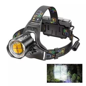 Светодиодный аккумуляторный налобный фонарь, сверхяркий налобный фонарь, перезаряжаемый через USB, водонепроницаемые светодиодные налобные фонари для взрослых, кемпинга, пешего туризма, альпинизма