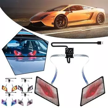 Светодиодный экран дисплея Eye, цветной RGB-дисплей, анимированная печатная плата для сумки, автомобиля, светодиодного рюкзака, рекламный щит O3Q5