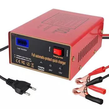 Светодиодный экран с вилкой европейского/американского стандарта 12 В/24 В для внедорожника, грузовика, лодки, мотоцикла, интеллектуальное автомобильное зарядное устройство US Plug
