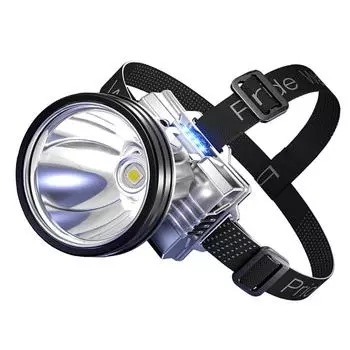 Светодиодный аварийный фонарь с дисплеем уровня заряда батареи IPX4 Водонепроницаемый налобный фонарь