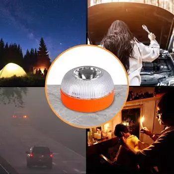 Светодиодный автомобильный аварийный фонарь магнитно-индукционный стробоскоп дорожная авария фонарь маячок аксессуар безопасности оранжевый