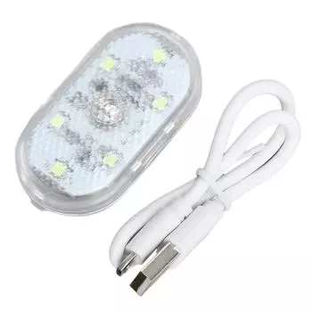 Светодиодный автомобильный светильник сенсорного типа, автомобильный салонный мини-ночник, лампа атмосферного света, встроенный аккумулятор, синий синий