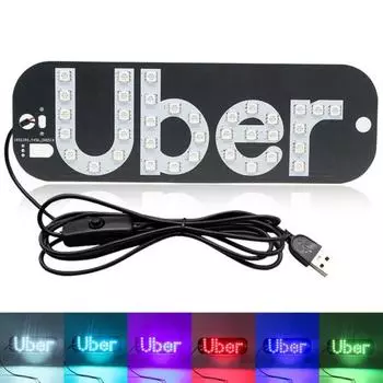 Светодиодный автомобильный световой знак Несколько режимов освещения Устойчивость к атмосферным воздействиям Водонепроницаемость Простая установка USB-порт Окно автомобиля Светодиодный яркий свет с присоской