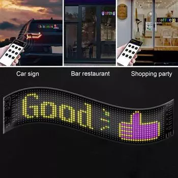 Светодиодный автомобильный знак полноцветный дисплей питание от USB IP65 водонепроницаемый простота установки S