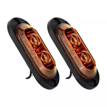 Светодиодный боковой габаритный фонарь 2 светодиодных передних и задних габаритных фонаря поворотный фонарь водонепроницаемый для грузового прицепа Clear красный