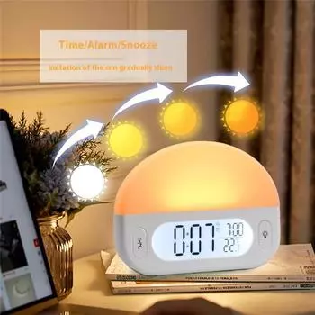 Светодиодный будильник Sunrise кожа буйвола