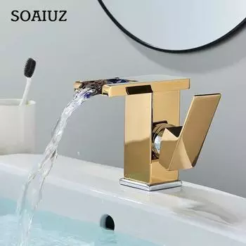 Светодиодный черный смеситель для раковины, высокий и короткий кран для ванной комнаты с одной ручкой, поток холодной и горячей воды производит электричество