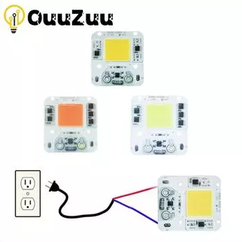 Светодиодный чип 50 Вт 30 Вт 20 Вт COB чип не требует драйвера светодиодные лампы бусины для прожектора Lampada DIY освещения 110V 20W белый