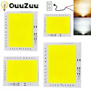 Светодиодный чип COB 50 Вт 100 Вт 150 Вт 200 Вт 200-240 В Smart IC не требует драйвера светодиодная лампа для прожектора прожектора DIY освещение источник света 220V 50W белый