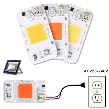 Светодиодный чип-матрица без пайки, переменный ток 220 В, высокая мощность 20 Вт, 30 Вт, 50 Вт, COB-чип, светодиодная лампа, драйвер для прожектора, прожектора, Growlight, наружного освещения «сделай сам», не требуется 220V 30W розовый