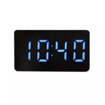 Светодиодный цифровой будильник, ночник, термометр, дисплей, зеркальная лампа, будильник с зарядкой через USB белый