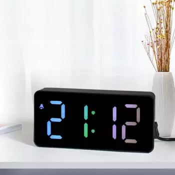 Светодиодный цифровой будильник с экраном и голосовым управлением, беззвучный настольный будильник для детей, девочек, мальчиков, спальни, домашнего декора комнаты