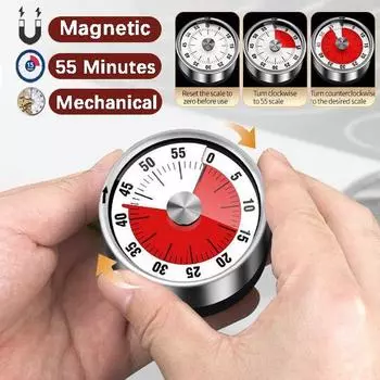 Светодиодный цифровой магнитный ЖК-дисплей, кухонный таймер для приготовления пищи, душ, тренировка, секундомер, будильник, электронные часы для приготовления пищи, таймер обратного отсчета чёрный