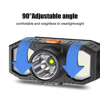 Светодиодный COB мощный налобный фонарь USB перезаряжаемый налобный фонарь портативный рыболовный кемпинговый уличный водонепроницаемый налобный фонарь рабочий фонарик