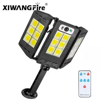 Светодиодный COB уличный солнечный светильник с дистанционным управлением, вставка в землю, ландшафтный сад, газонный светильник, датчик движения, уличный настенный светильник