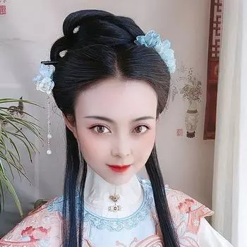 Светодиодный цветок для девочек китайские заколки для волос женские заколки для волос корейские шпильки ханьфу розовый